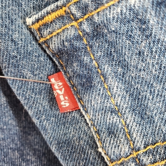 Vtg Levis 501 Jeans Mens 42x30 Blue Hi Rise Wide Leg Buttonfly USA 90s (40x30) - Picture 12 of 15